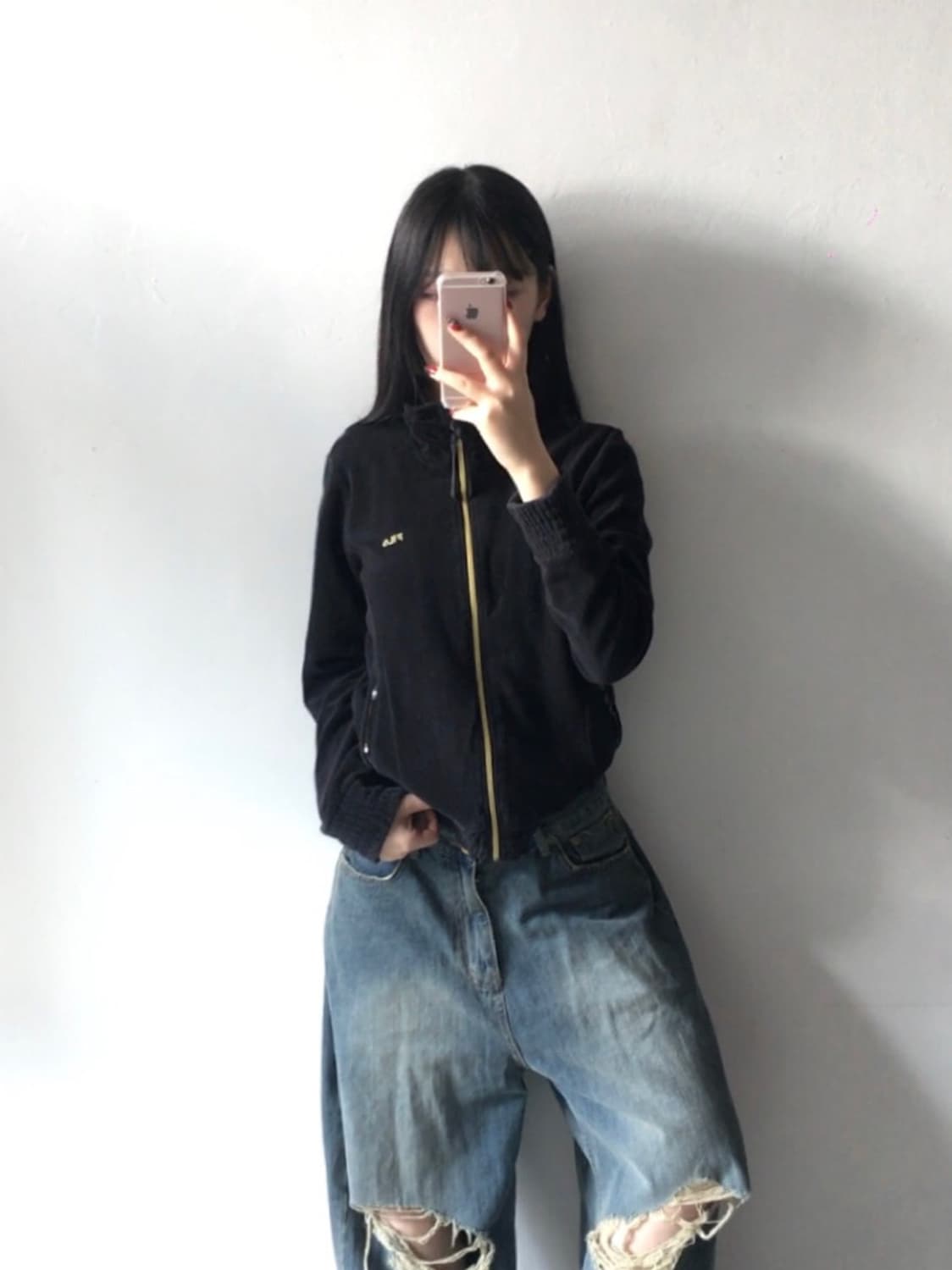 필라 벨벳 집업 상품이미지1