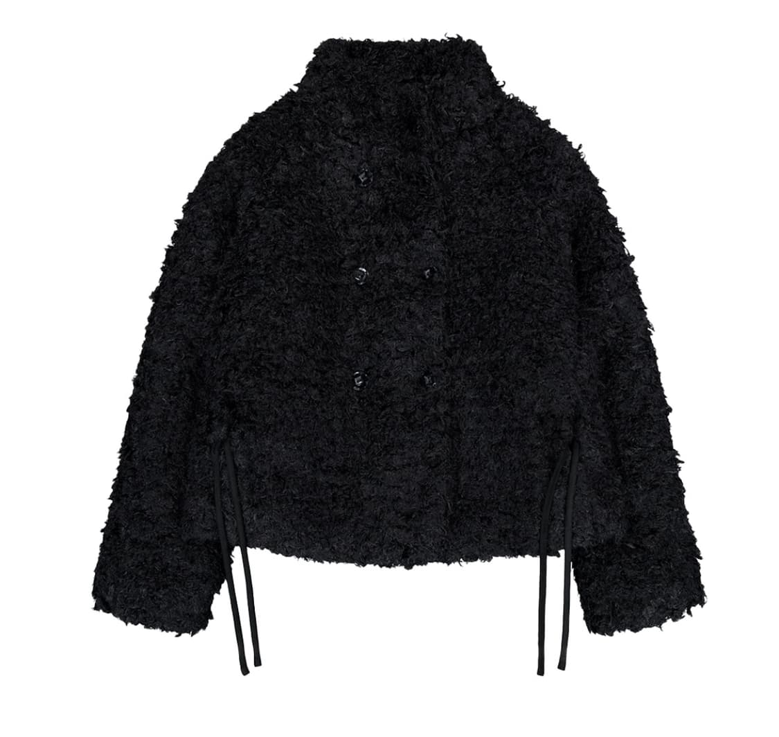 코이세이오 퍼자켓 블랙 새상품 상품이미지1