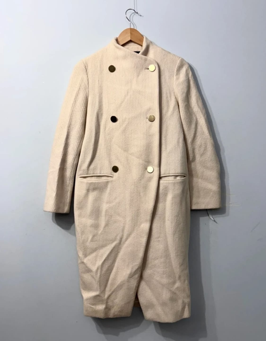 마쥬 아이보리 더블 버튼 코트 55 상품이미지4