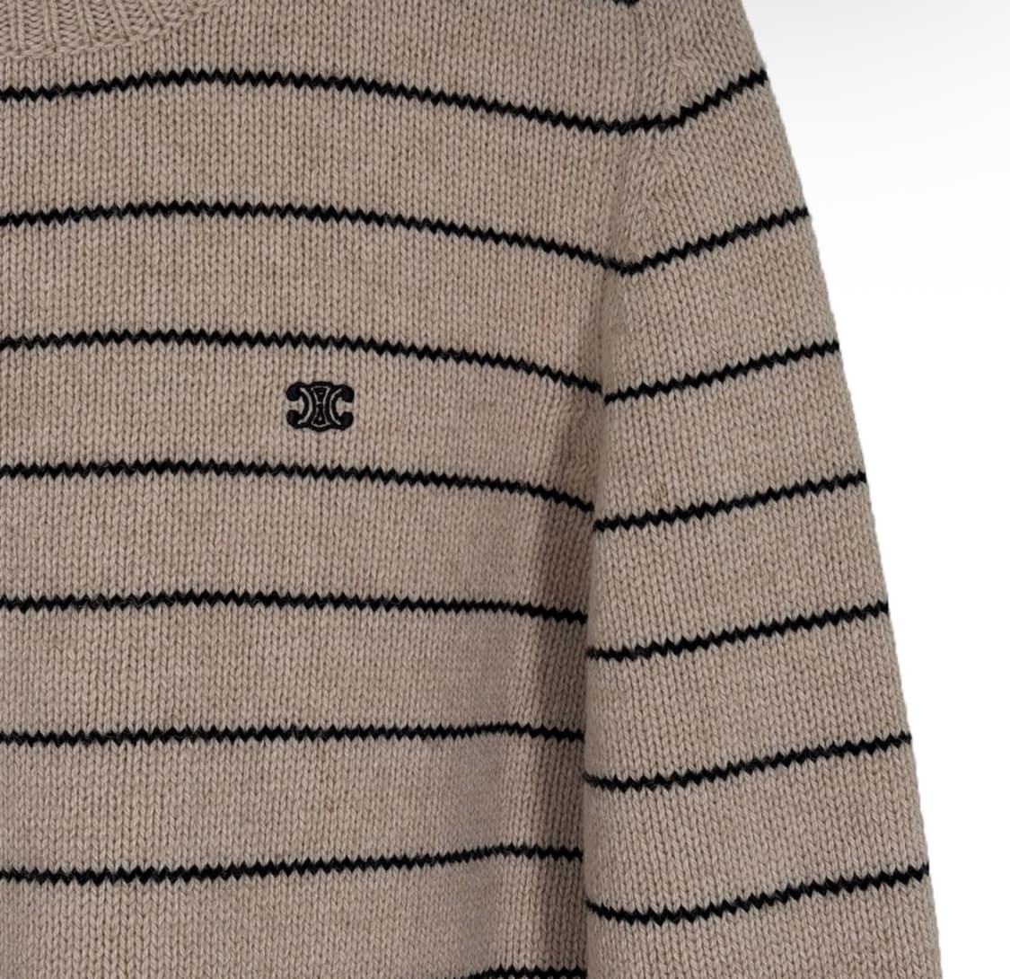 [M] 셀린느 24fw 남성 울 트리오페 트리옹프 스트라이프 니트 스웨터 상품이미지5