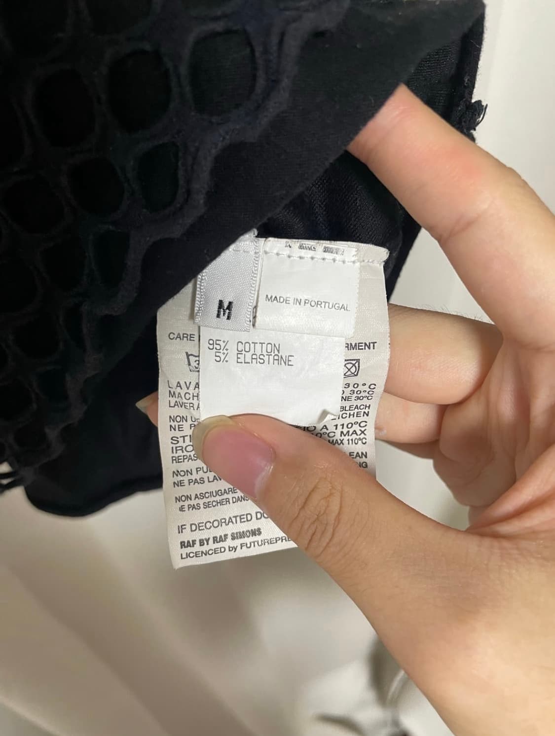 라프시몬스 레이저 컷팅 아카이브 티셔츠 상품이미지7