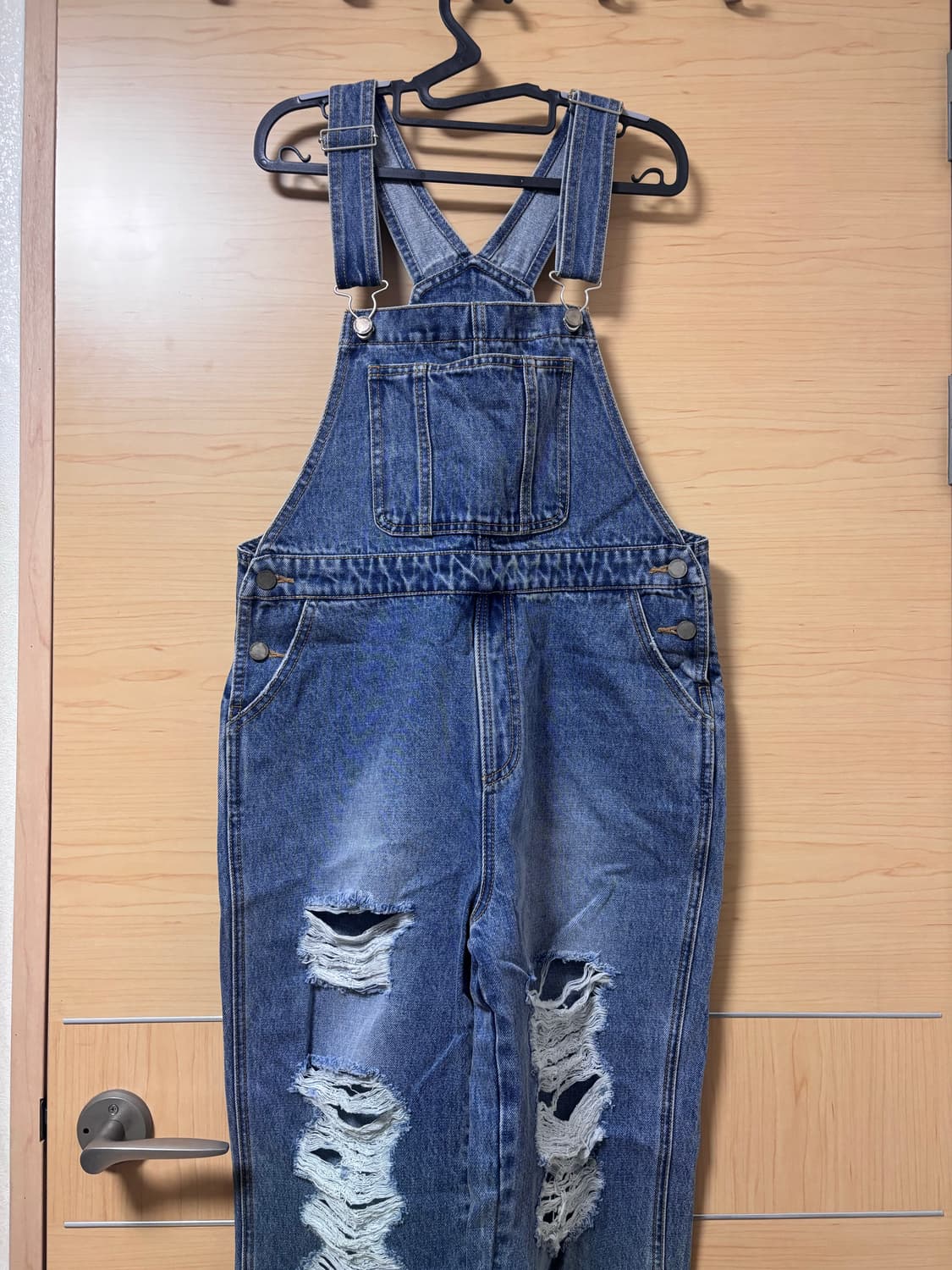 커렌트 빈티지 디스트로이드 데님 오버롤 상품이미지1