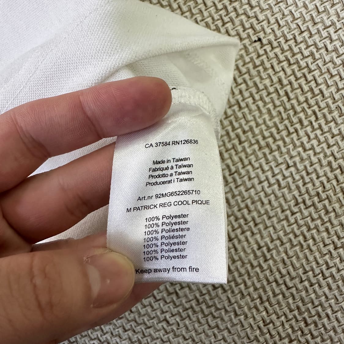 M 제이린드버그 화이트 반팔 카라티 0420D 상품이미지3