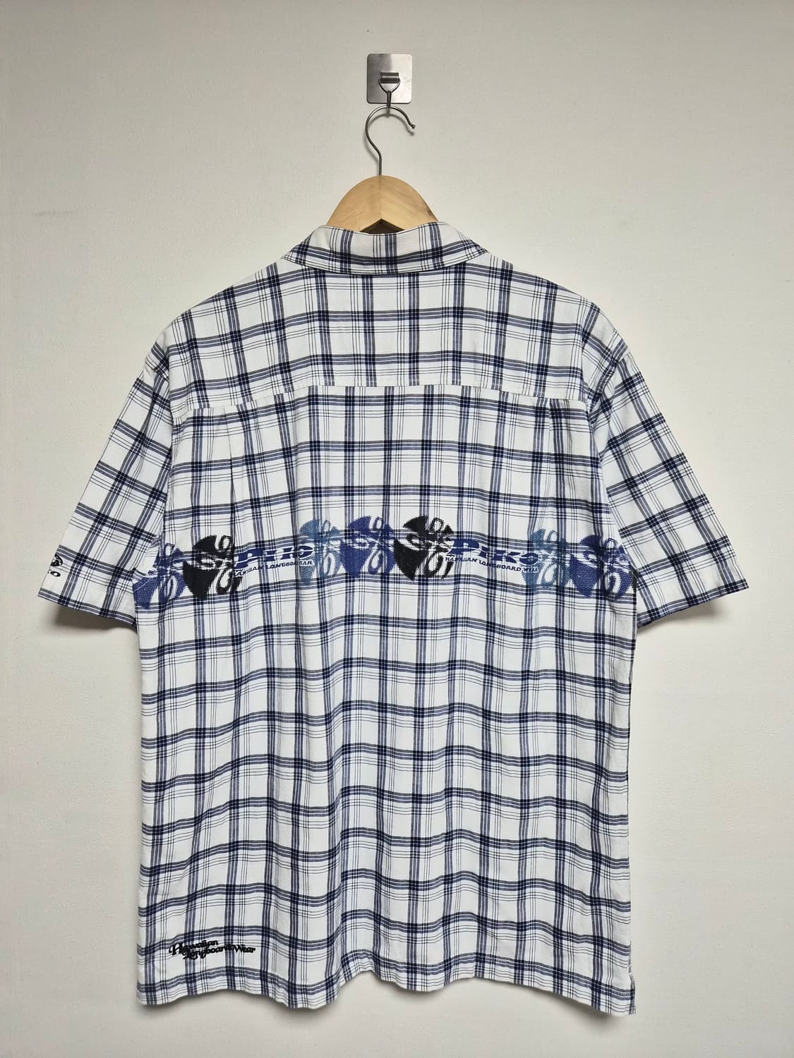 피코Piko 메인 패턴 체크 반팔셔츠 L - S408 상품이미지4