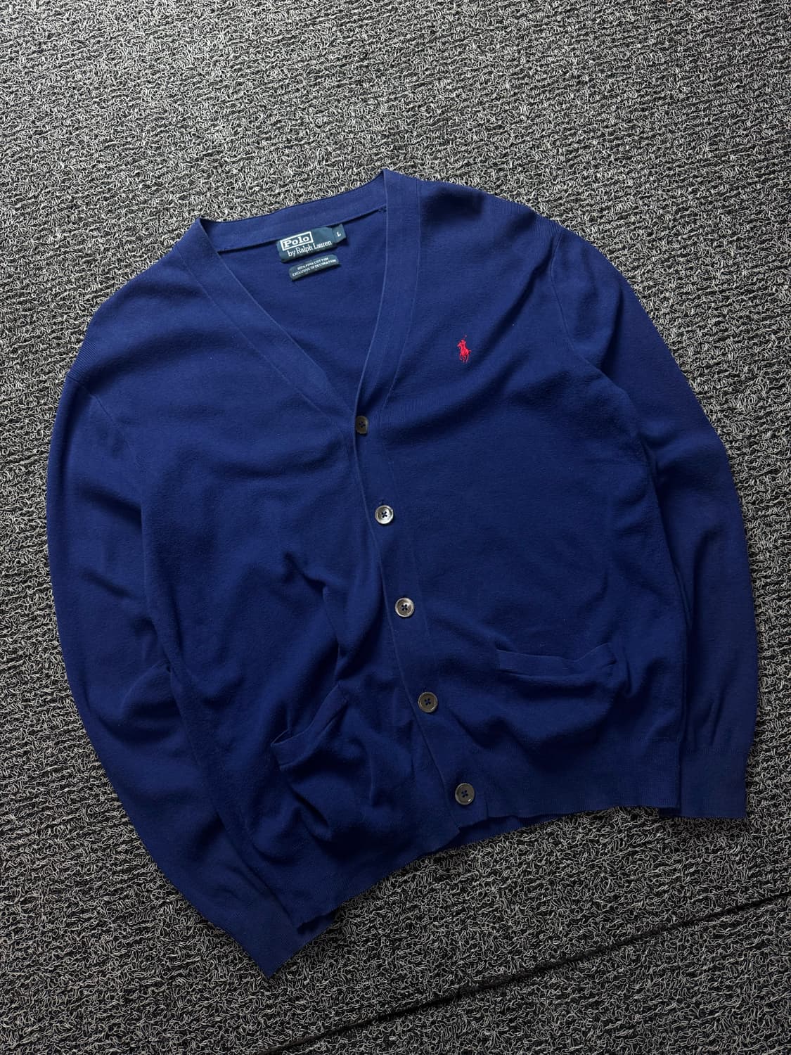 폴로 랄프로렌 포니 미니멀 가디건 네이비 1363 상품이미지1