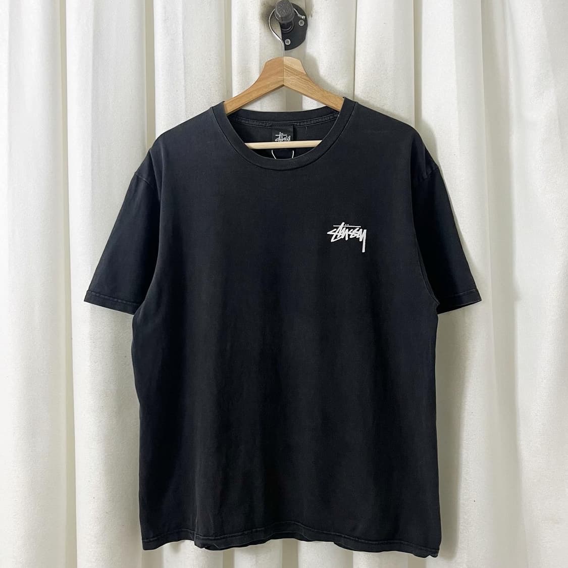스투시 블랙 백프린팅 하프 티셔츠 상품이미지4
