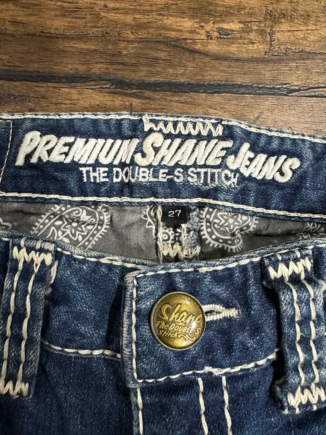 Y2K SHANE JEANS 워싱 데님팬츠 27-28 상품이미지3
