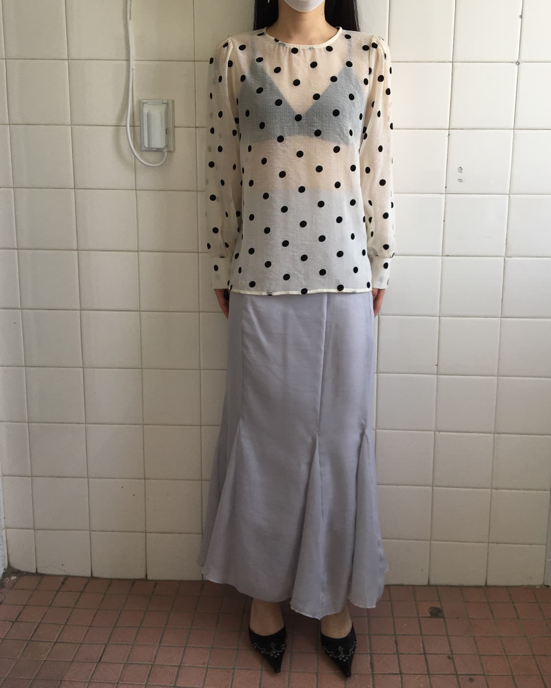 Dot pattern blouse 상품이미지1