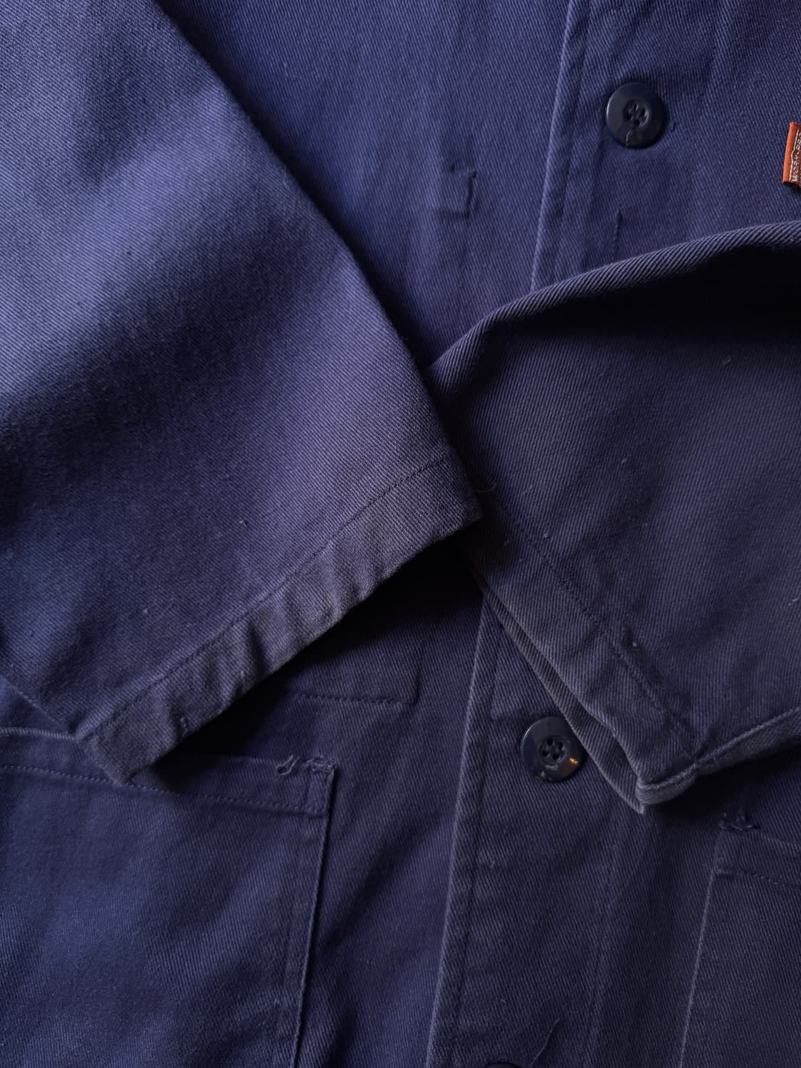 [M]빈티지 3포켓 네이비 트윌코튼 프렌치 워크 자켓 상품이미지5