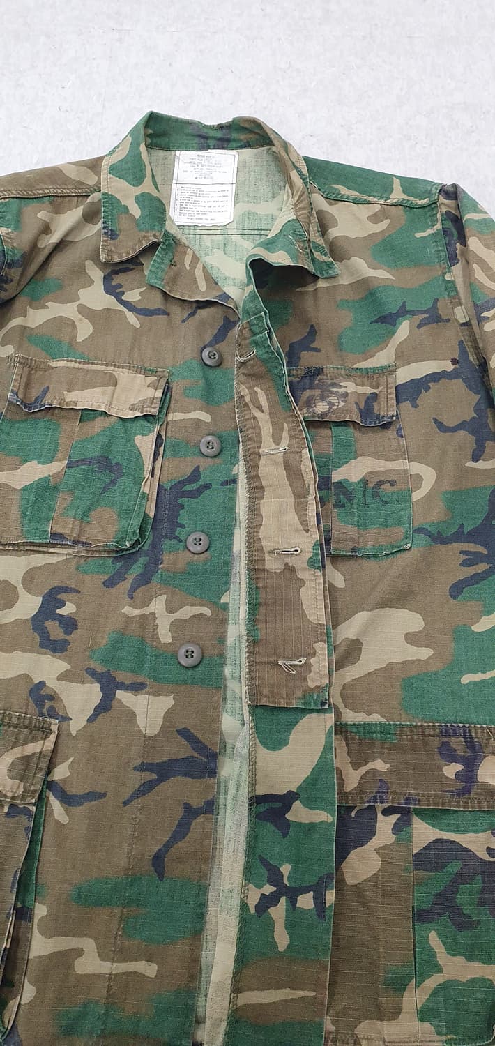 미군 오리지널 RDF 퍼티그 자켓 ERDL 패턴 M-R ('81년도) 상품이미지3