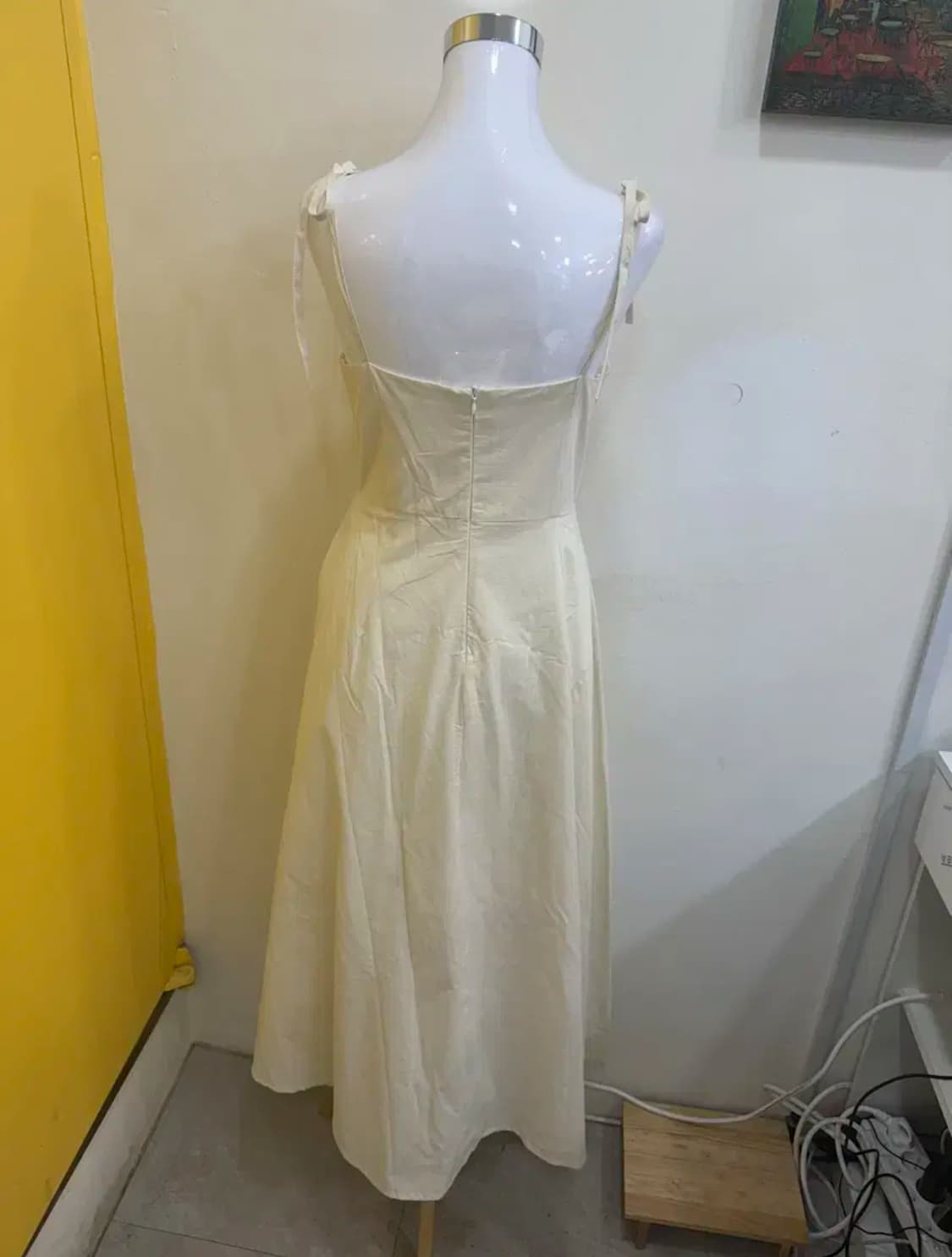 vtg 아이보리 롱 슬립 원피스 상품이미지2
