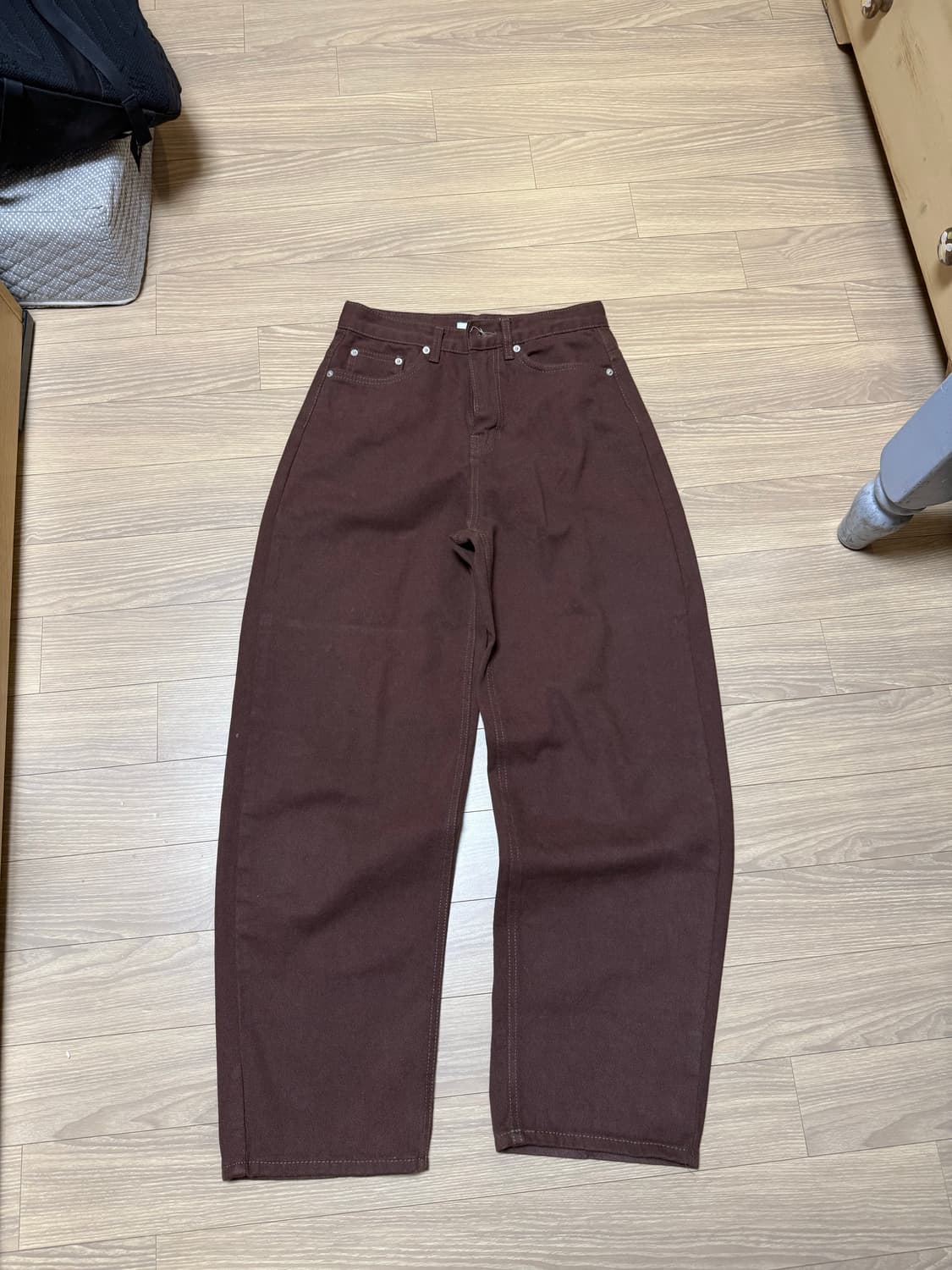 커브드 USA 코튼팬츠 브라운 상품이미지1