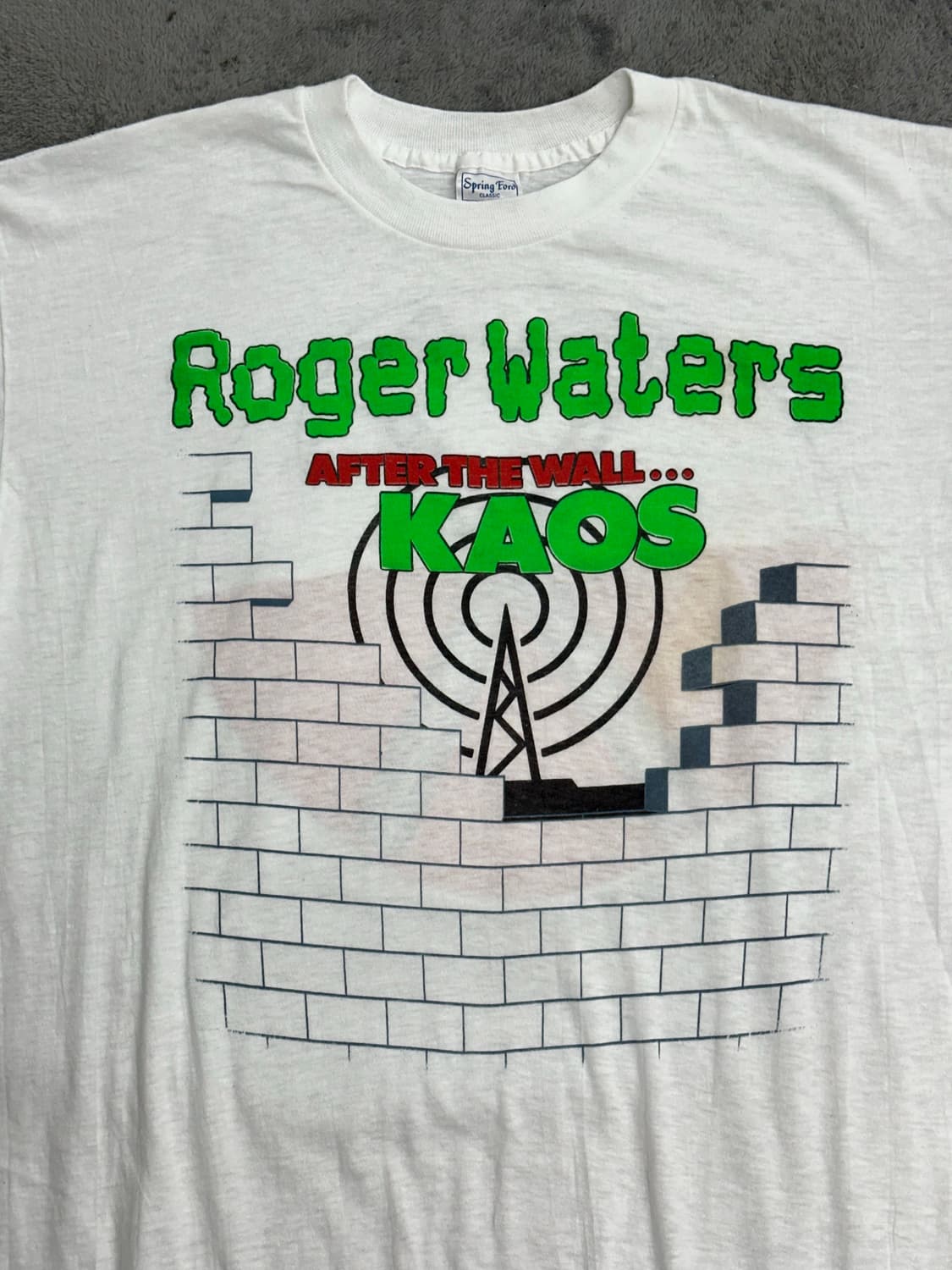 1990' 핑크플로이드 Roger Waters 베를린라이브 티셔츠 XXL 상품이미지3