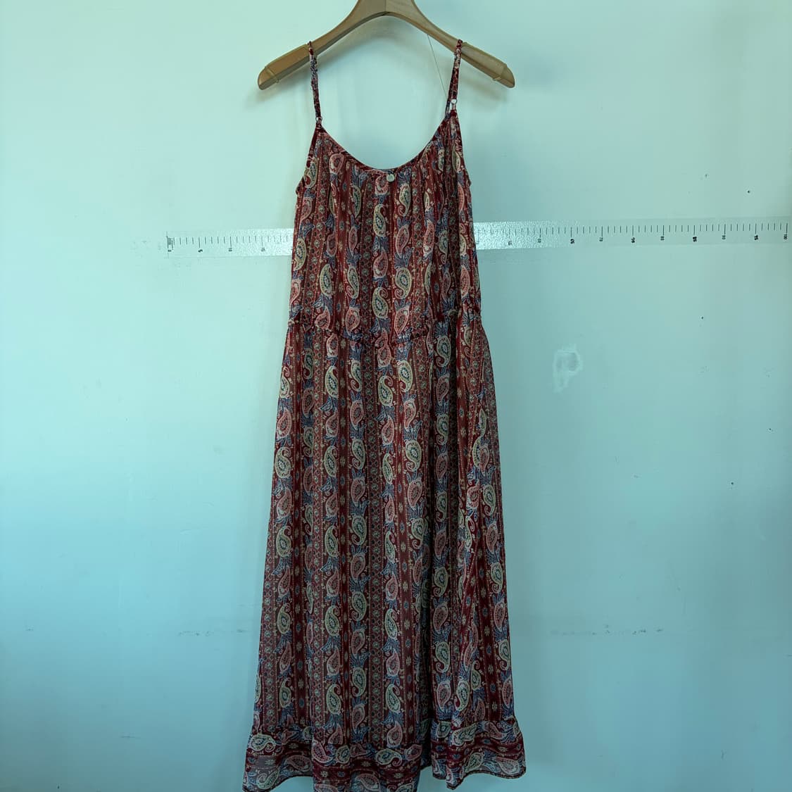 써스데이아일랜드 패턴 롱 원피스 끈나시 상품이미지6