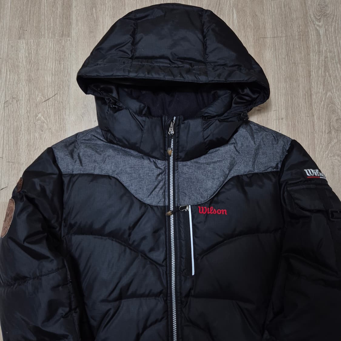 윌슨 사이드패치 포켓 덕다운 후드 패딩 점퍼 L(100) 상품이미지2