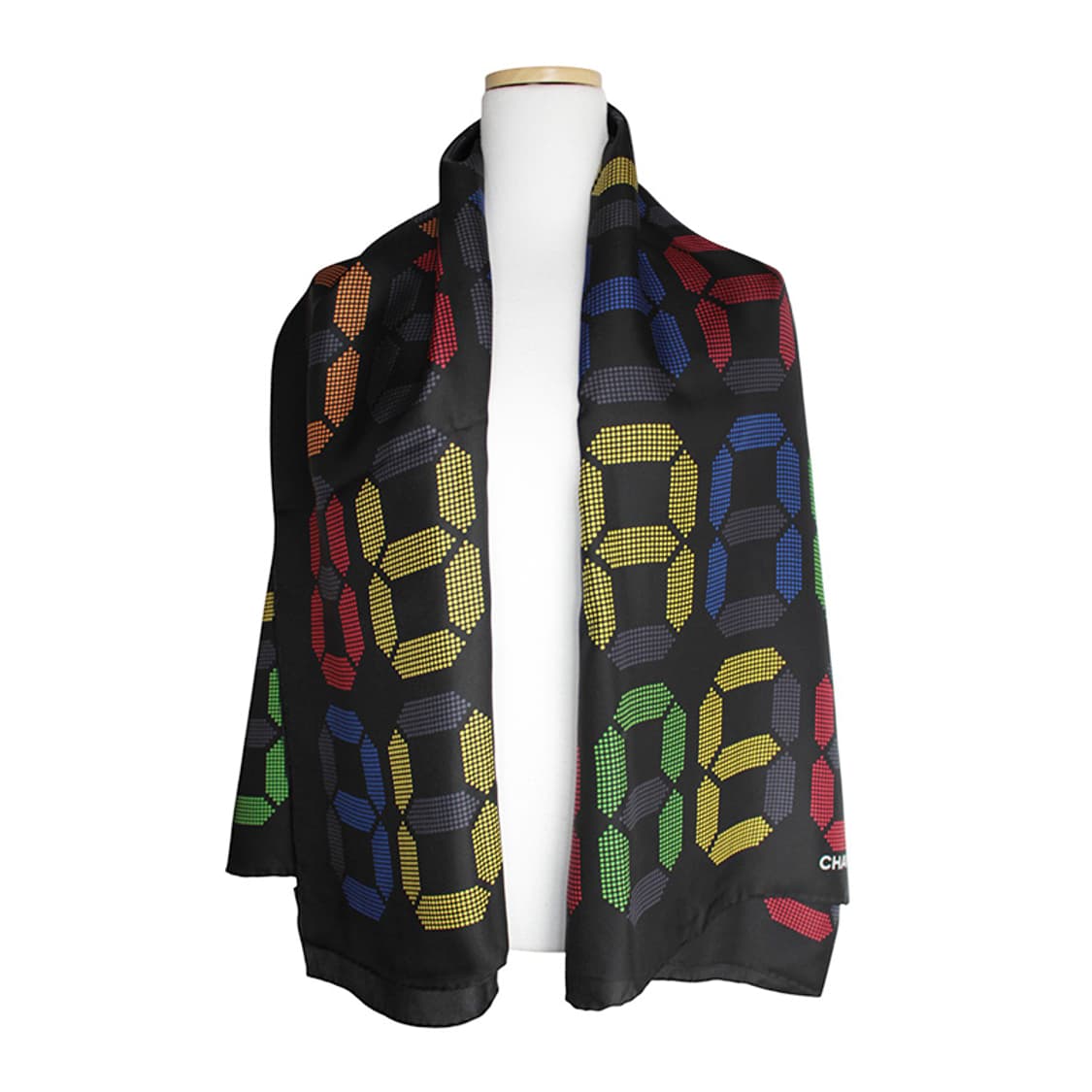 샤넬 도트 매트릭스 실크 스카프 점보 상품이미지3