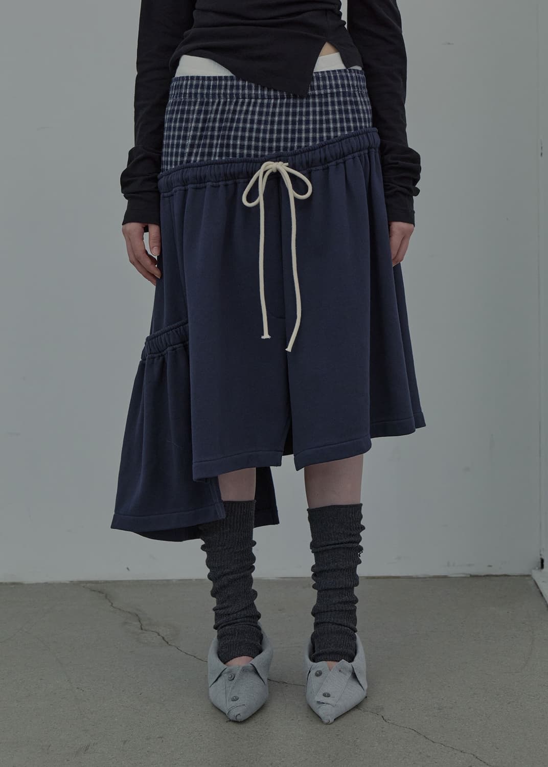 LCDC 체크믹스 져지 스커트 상품이미지1