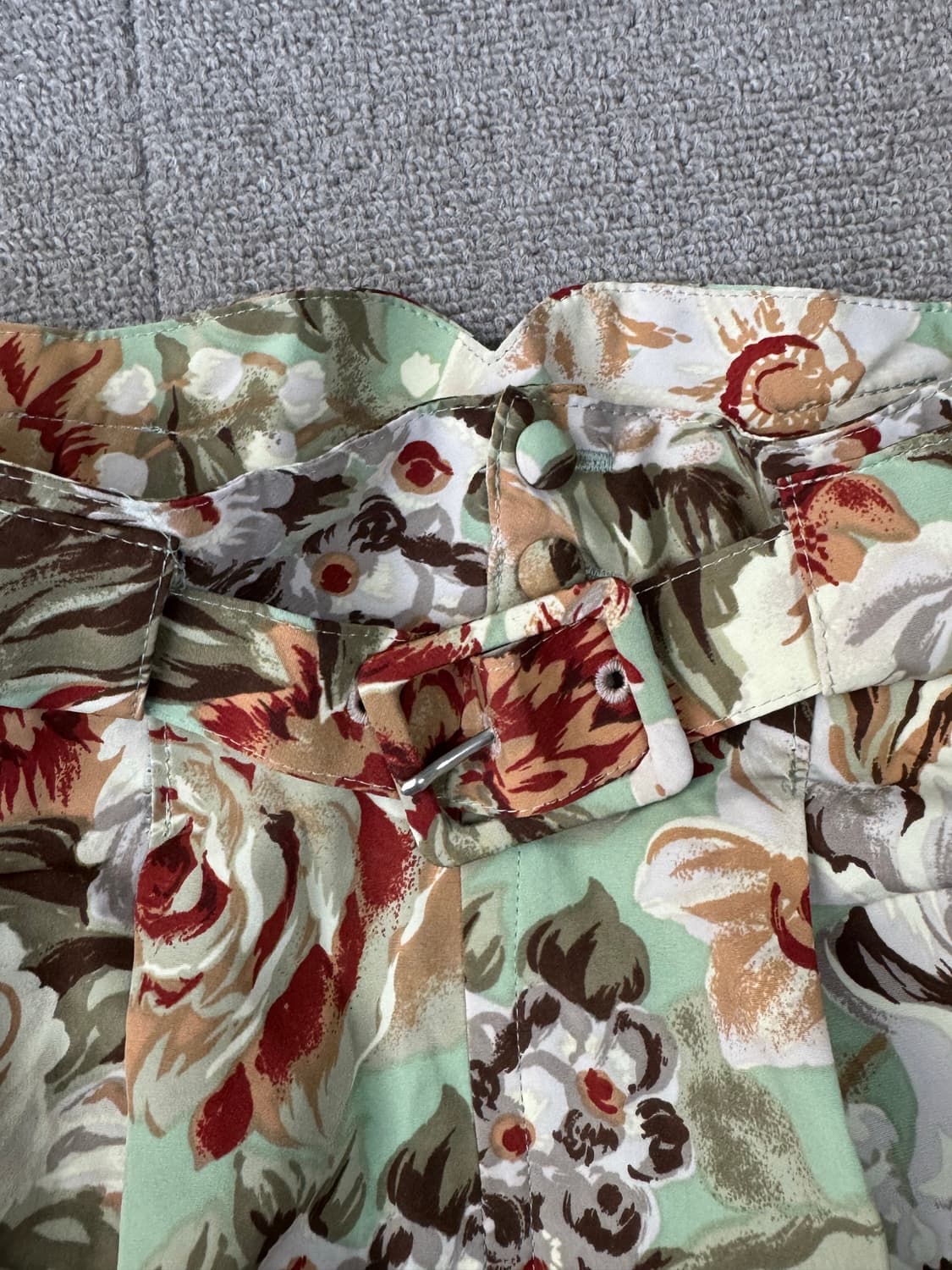 GENTILLESSE 플라워 벨티드 스커트 민트코어 상품이미지2