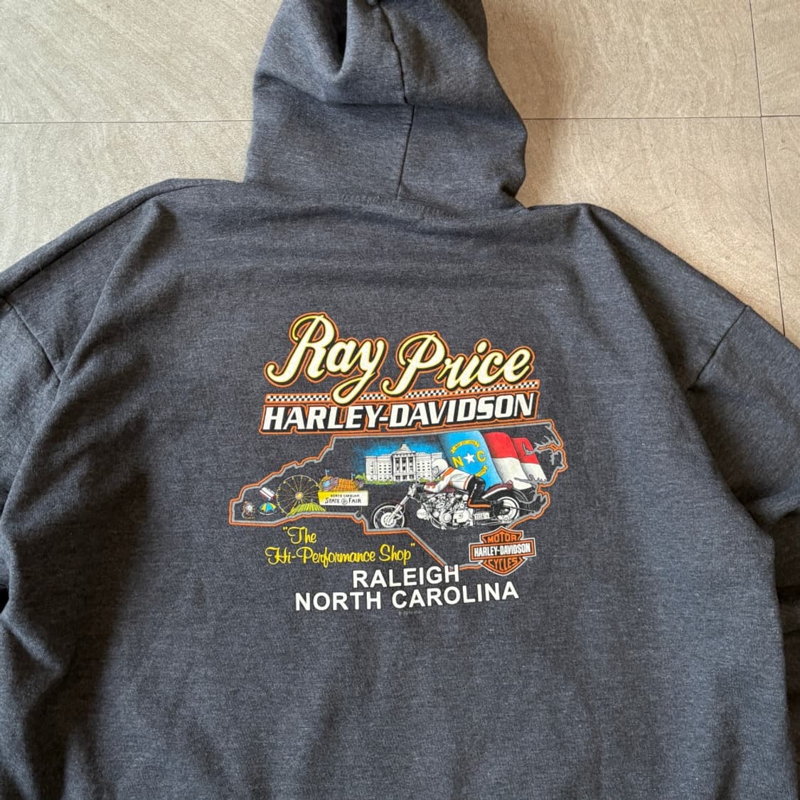 할리데이비슨 정품 다크 그레이 후디 후드티 상품이미지2