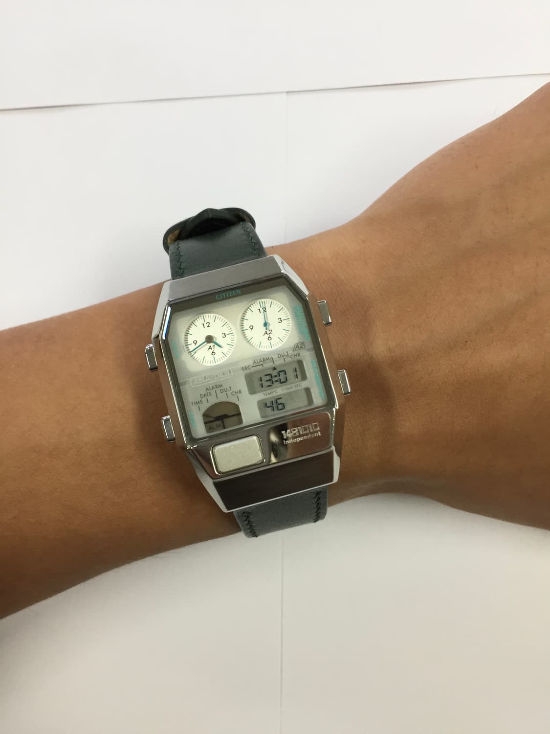 80s citizen ana-digi temp green 상품이미지2