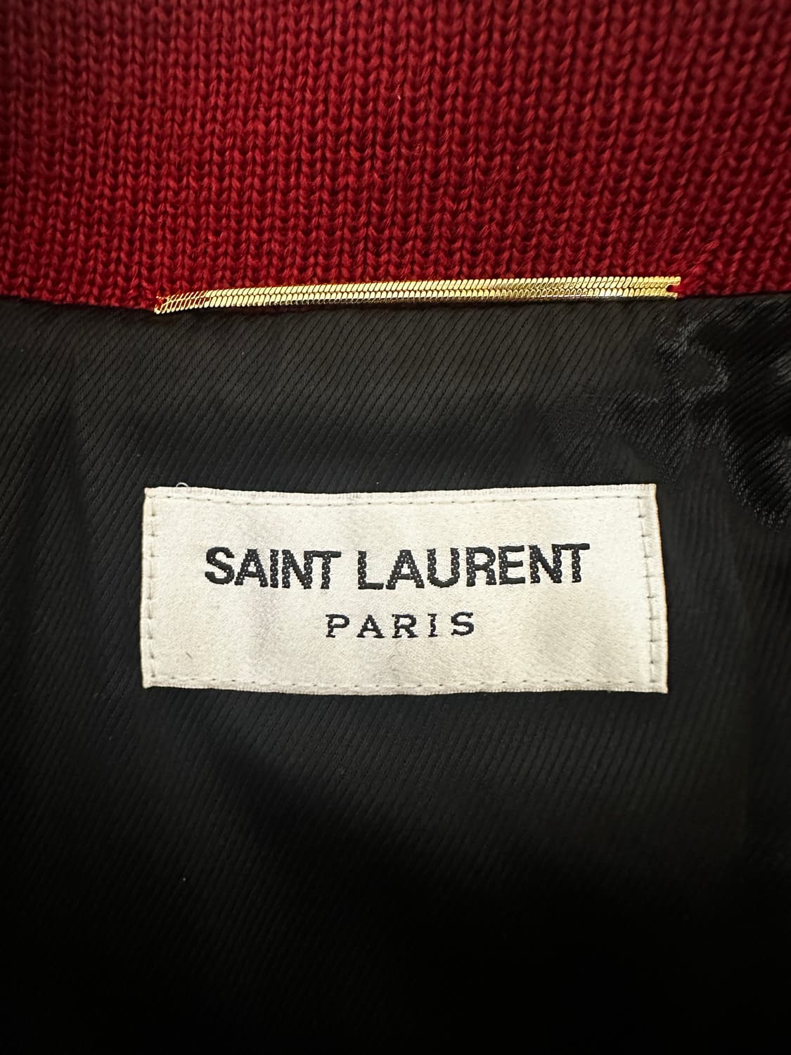 생로랑 레드 램스킨 봄버자켓 상품이미지3