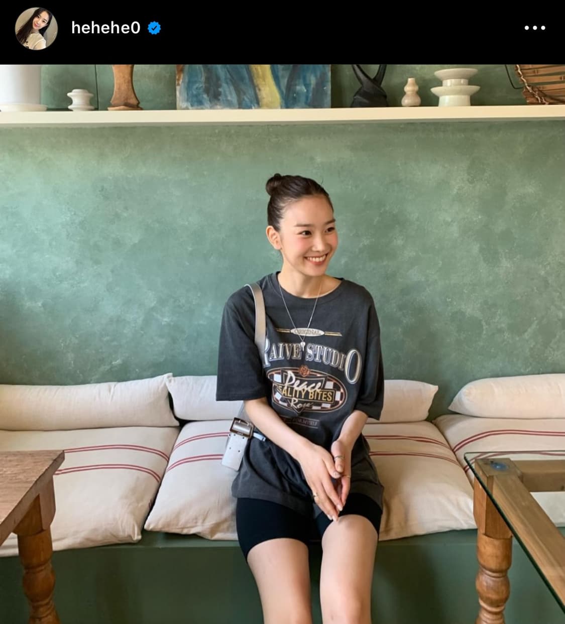 레이브 Checker Board Graphic T-shirt Grey 상품이미지3