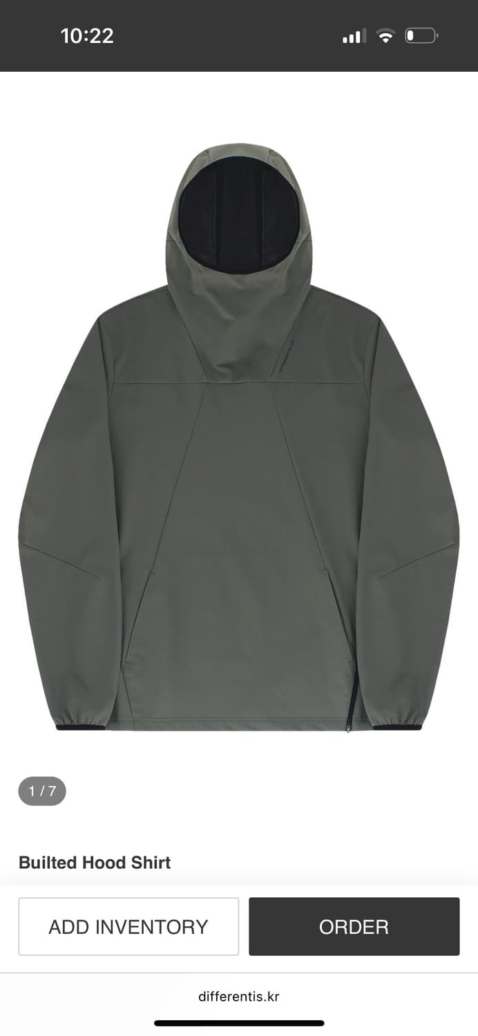 디프런트이즈 Builted Hood Shirt  상품이미지2