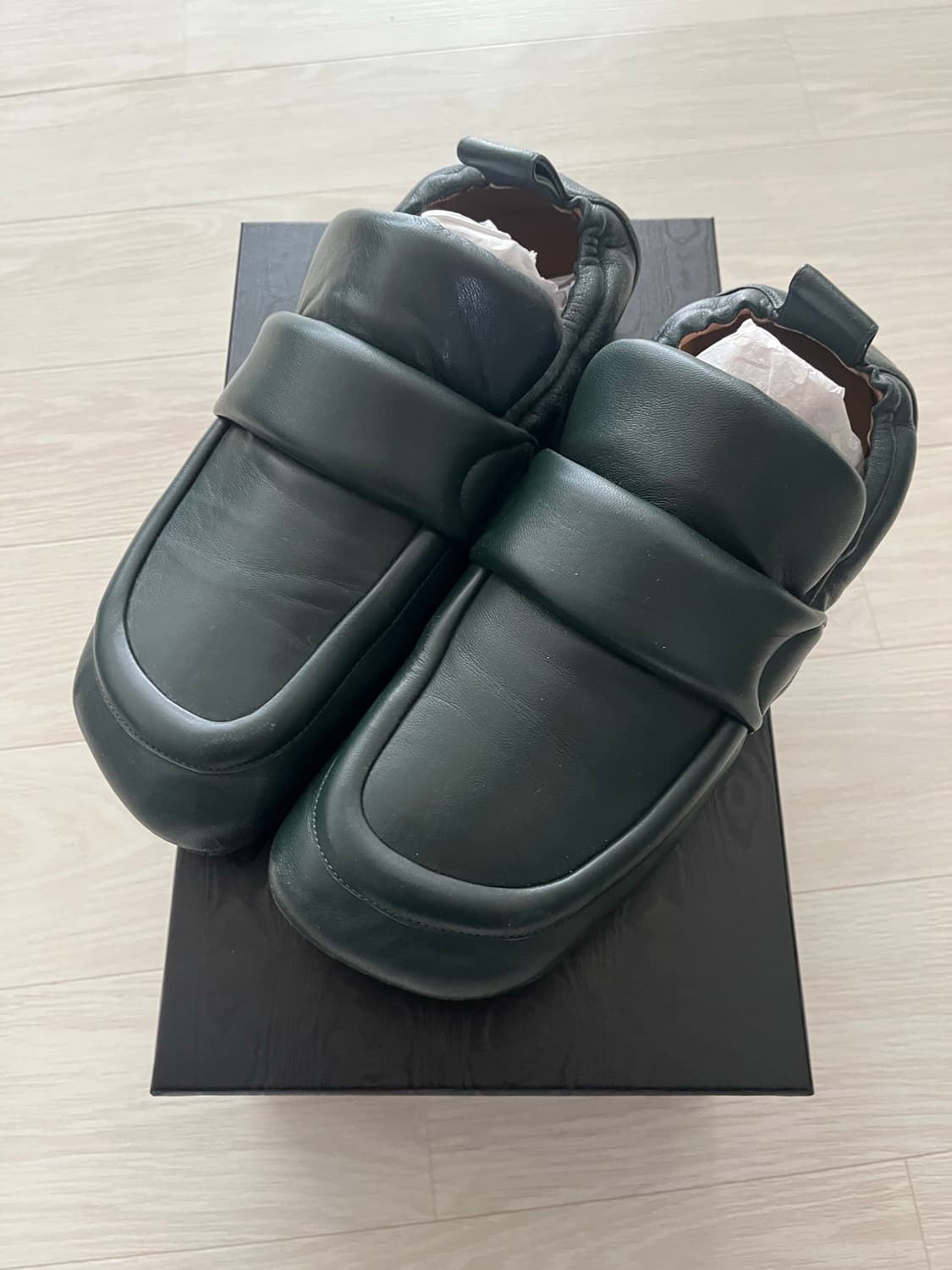 드리스 반 노튼 패디드 로퍼 그린 42사이즈 상품이미지1