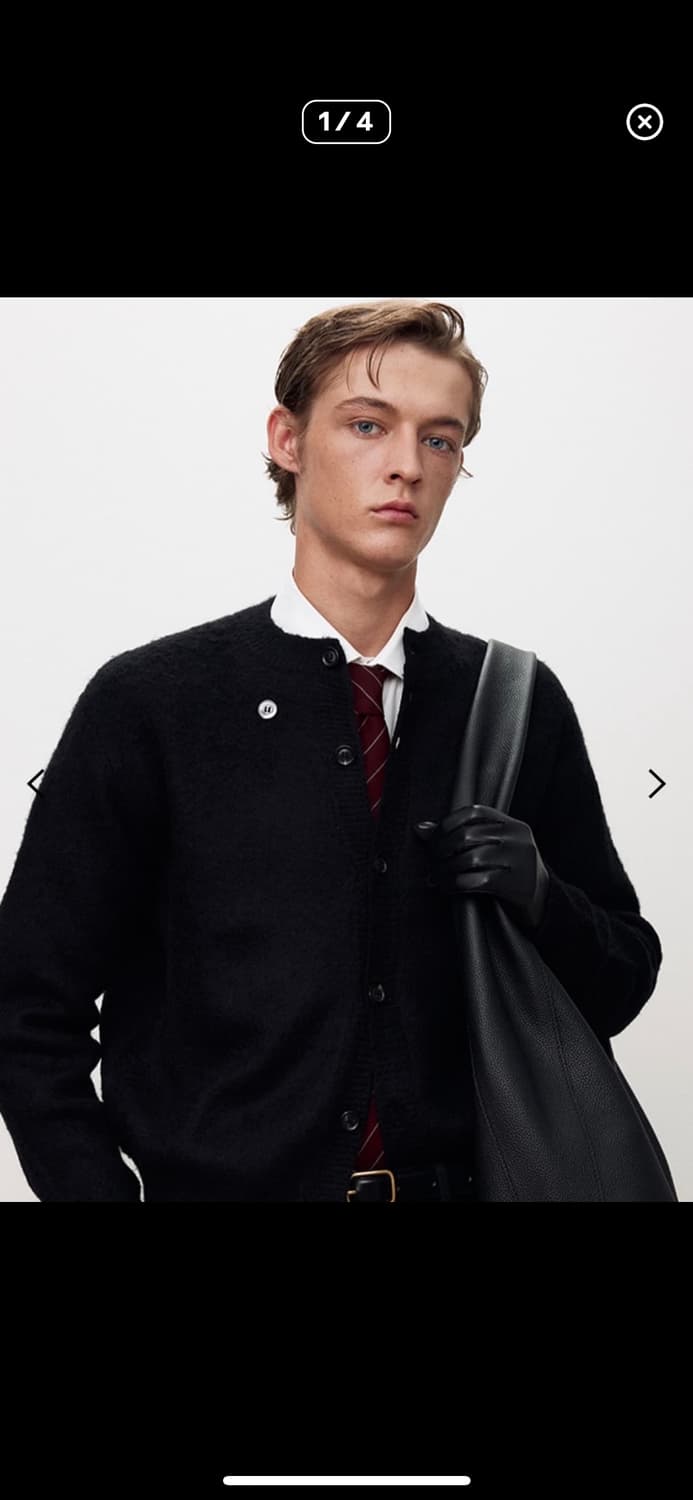 토니웩 알파카 모헤어 크루넥 가디건(새상품) L > M 사이즈 교환  상품이미지1