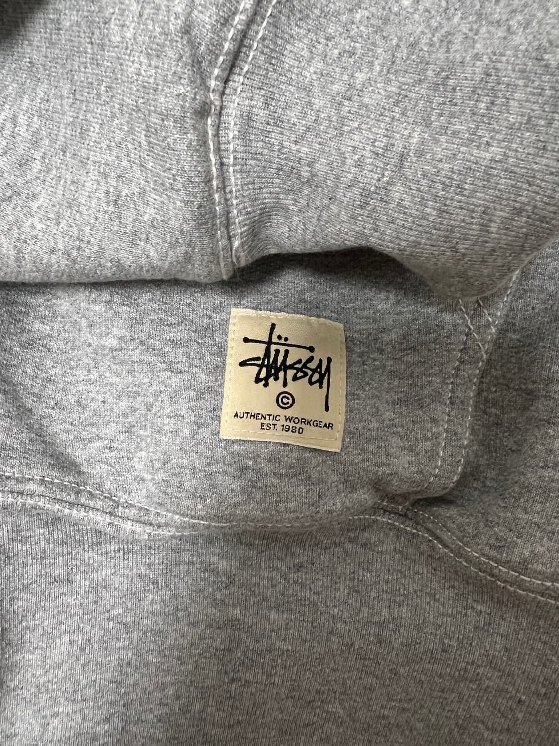 스투시 회색 후드집업 상품이미지2