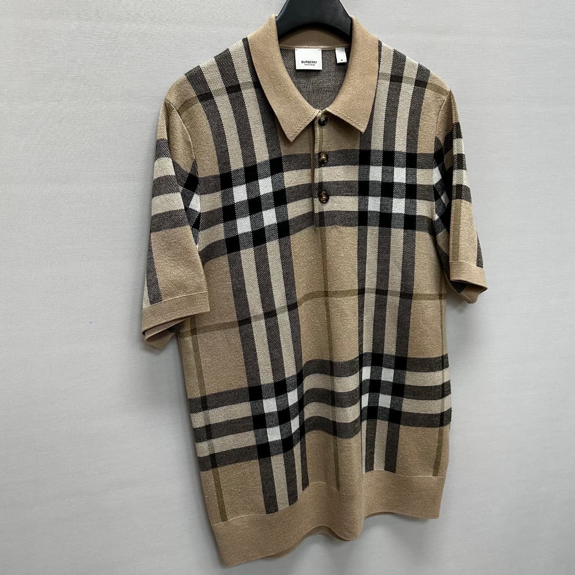 버버리 체크 니트 카라 반팔티 ( 95~100 ) 상품이미지2