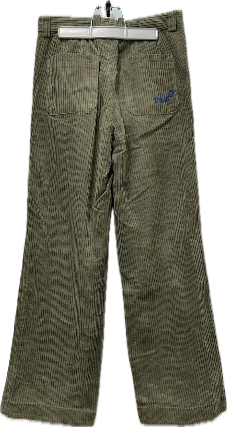 [S] STU 21FW 엠브로이더드 코듀로이 팬츠 카키 상품이미지4