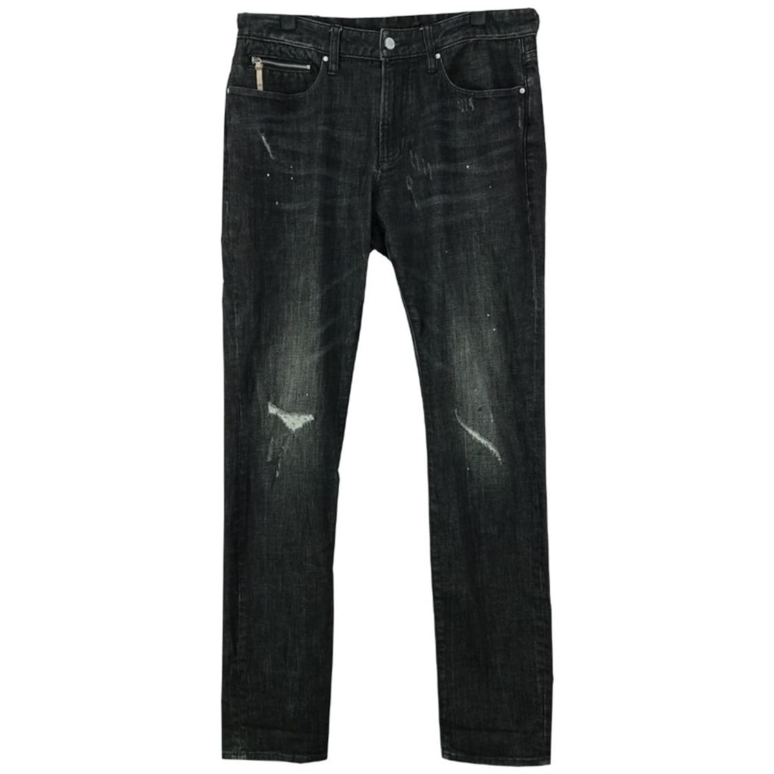 [아르마니] 슬림핏 흑청 블랙 데님 팬츠 P01516 상품이미지2