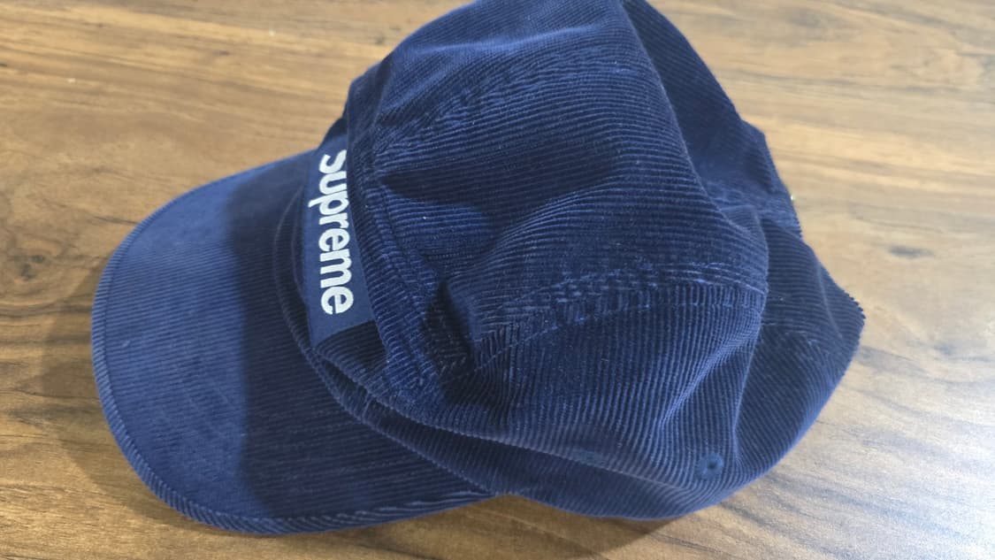 슈프림 코듀로이 캠프캡 네이비 23FW 상품이미지2