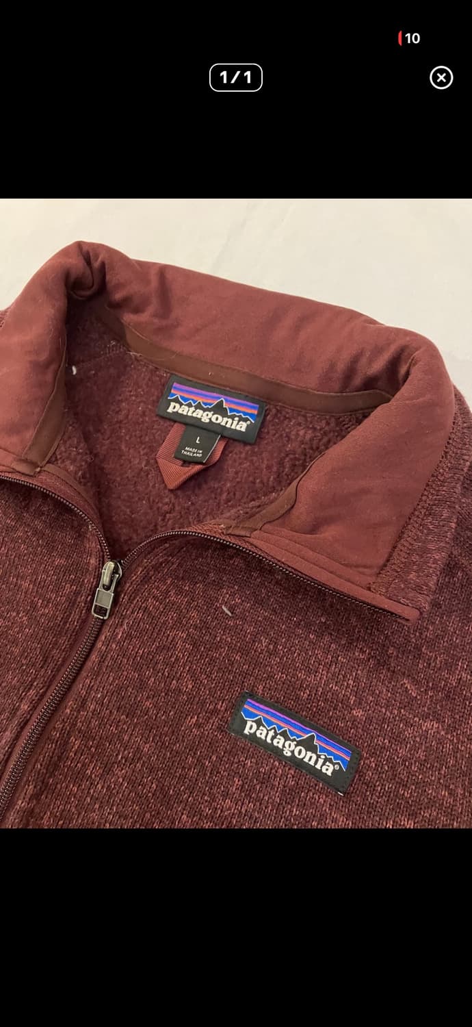 파타고니아 신칠라 하프집업 플리스 버건디 상품이미지3