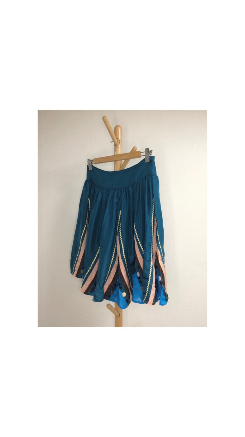 스나오 쿠와하라 스팽글 실크 스커트 상품이미지3