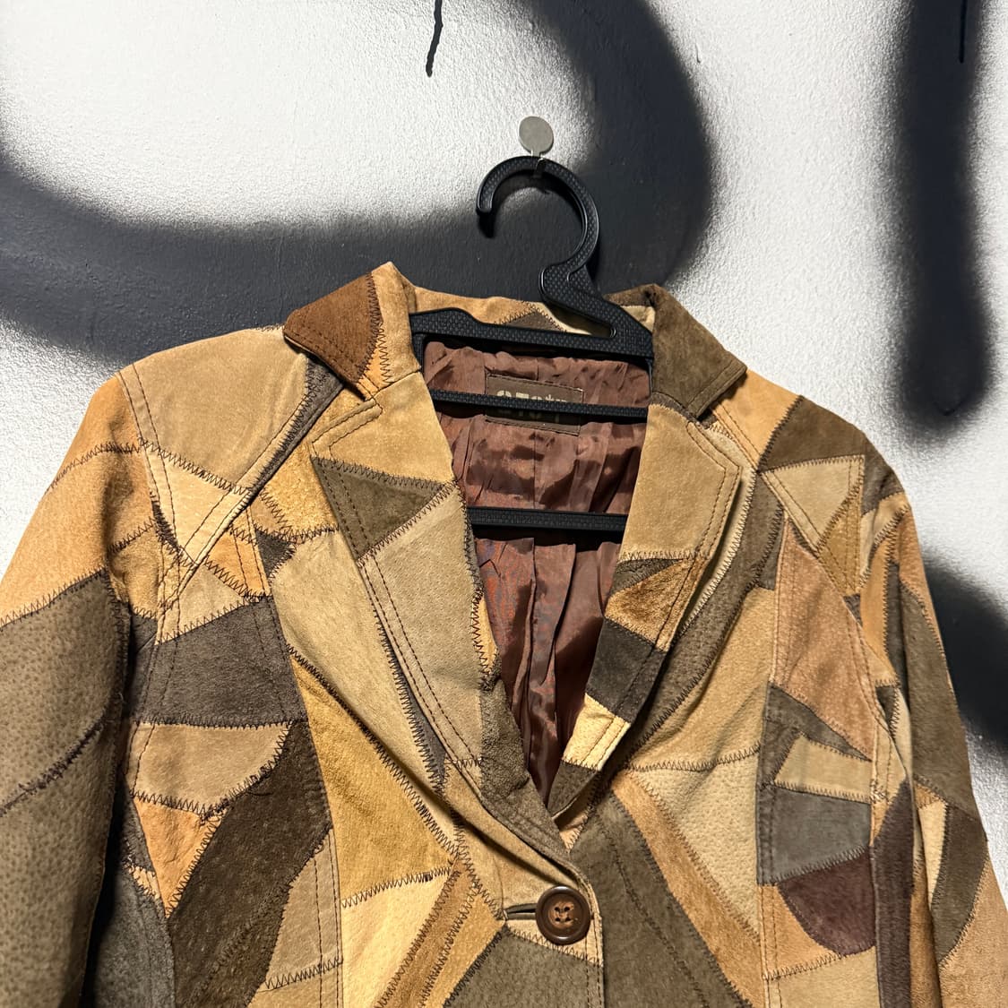 VTG 빈티지 돈피 스웨이드 패치워크 가죽 자켓 상품이미지3