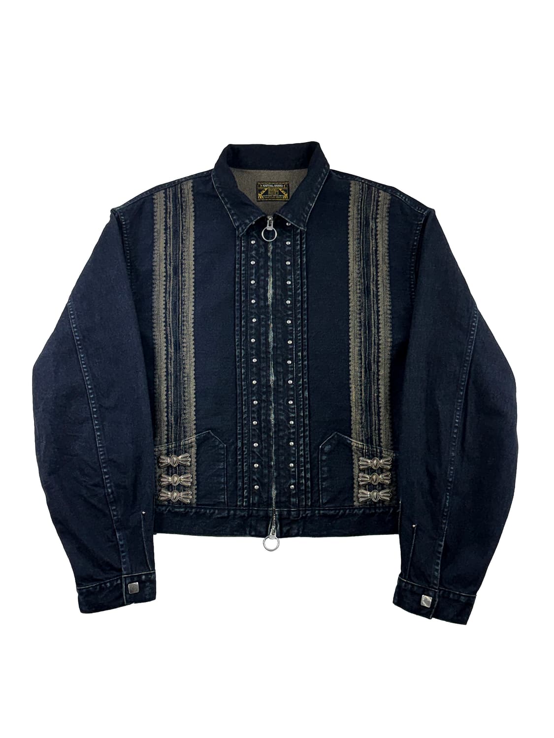 캐피탈 12온즈 야가수리 자카드 데님 치마요 드리즐러 자켓 인디고 상품이미지1