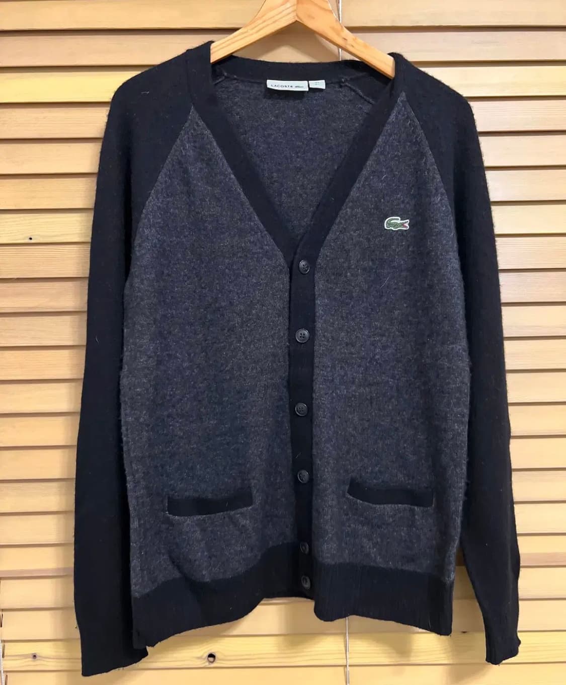라코스테 남성 배색 울니트가디건 L 상품이미지2