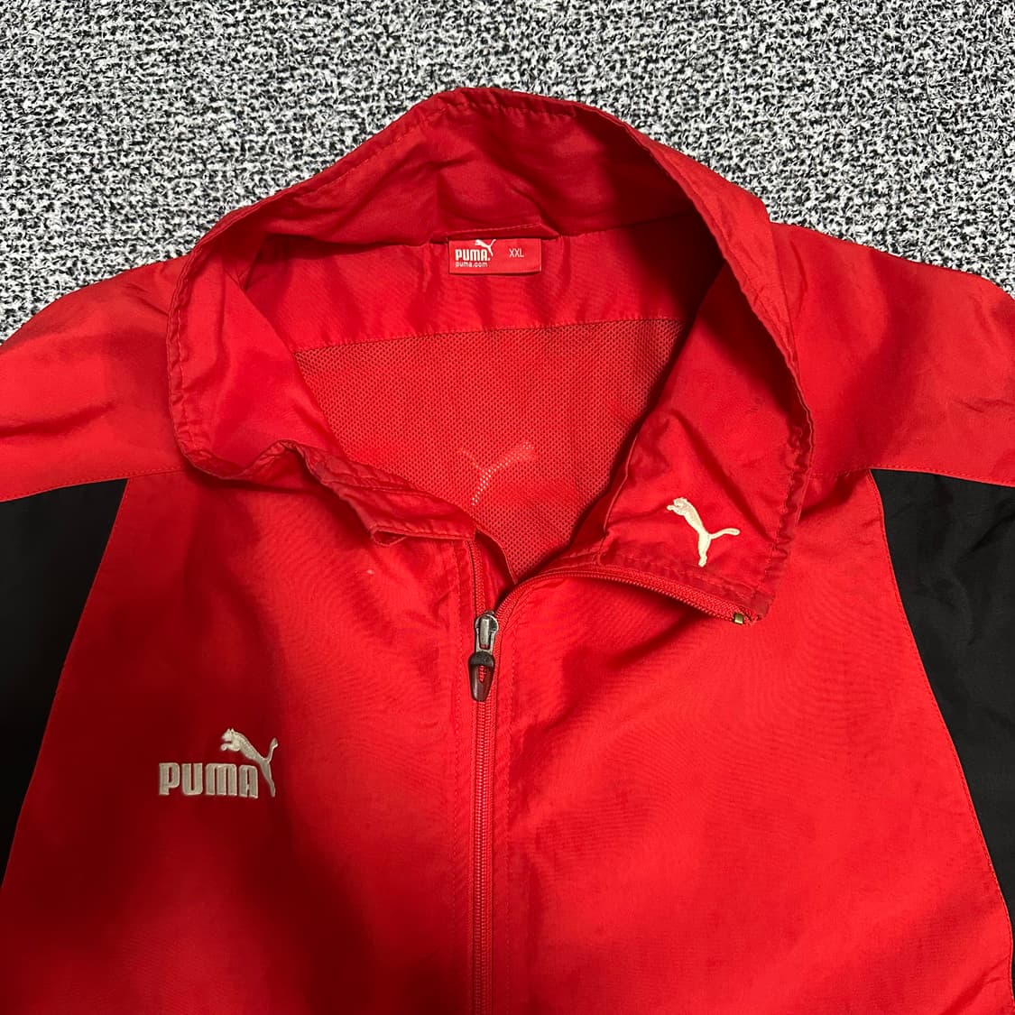 (XXL) 푸마 레드/블랙 오버핏 바람막이 자켓 상품이미지2