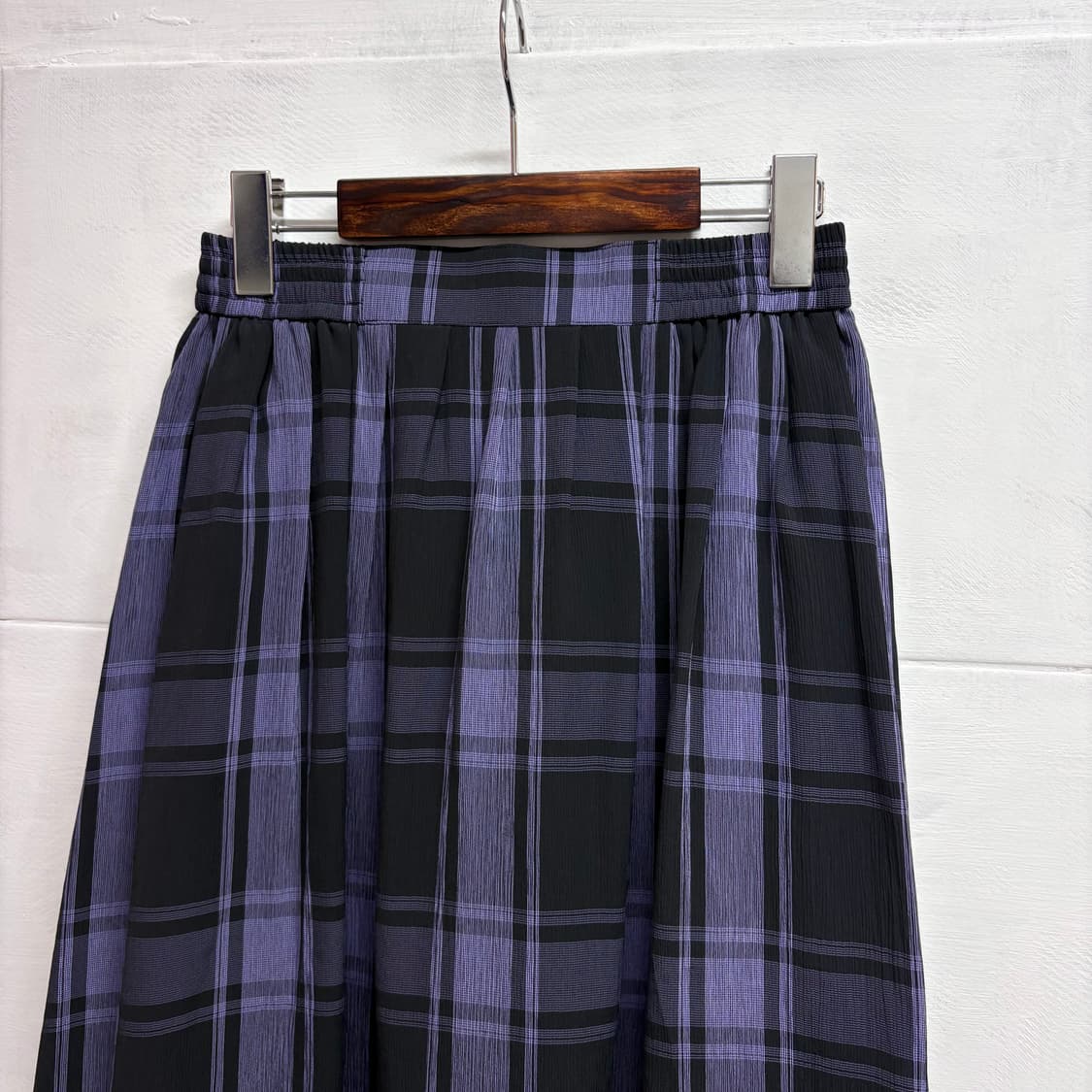 퍼플 체크 크리즈 롱 스커트 JPN 상품이미지2
