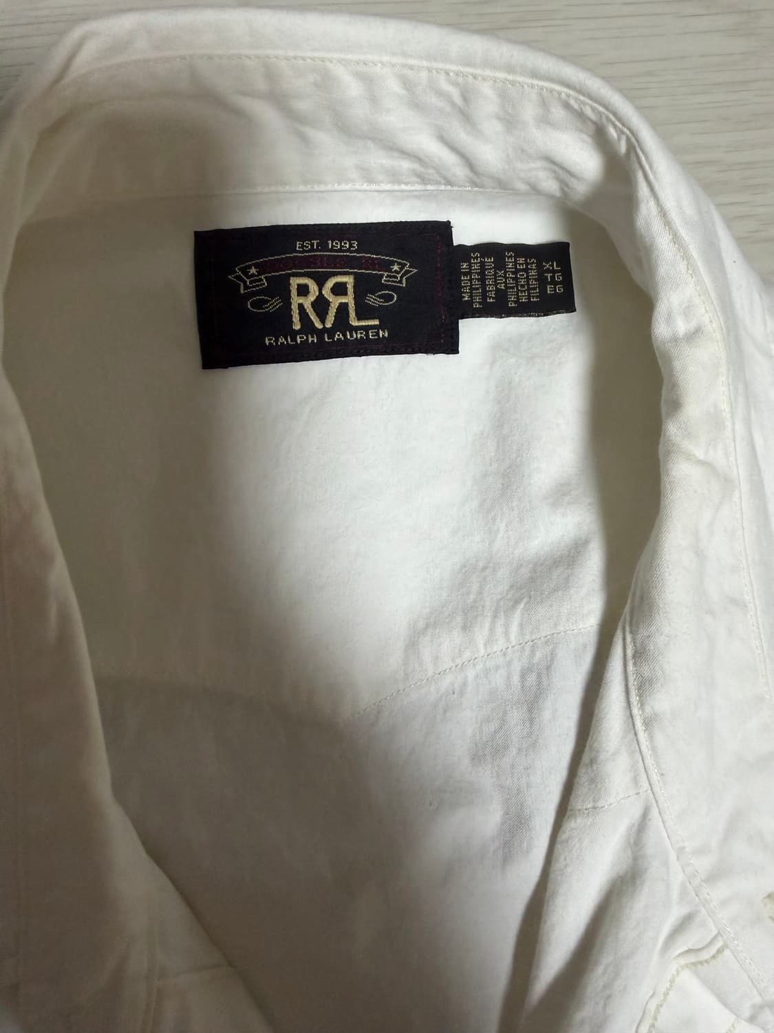 XL RRL 더블알엘 웨스턴 셔츠 화이트 상품이미지3