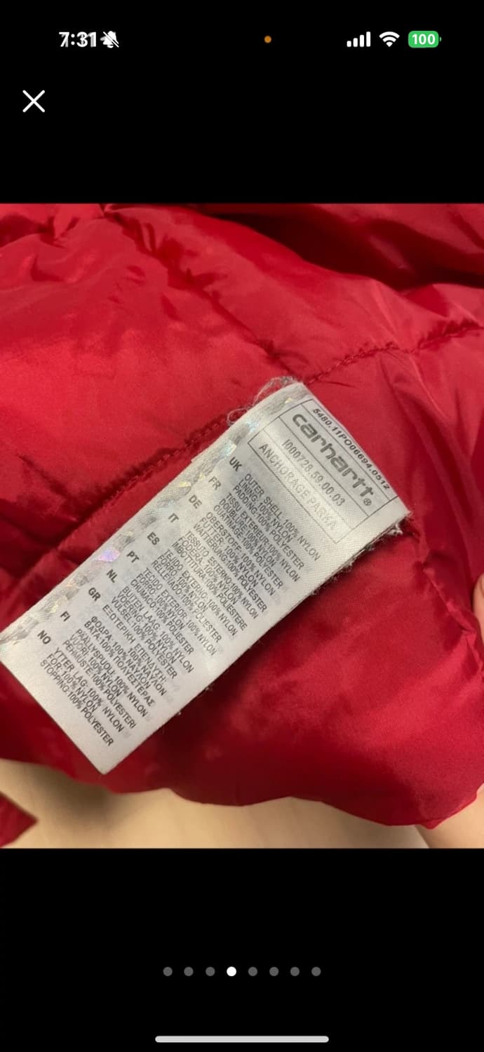 칼하트 패딩 미국사이즈라 95-100정도 (표기S) 상품이미지4