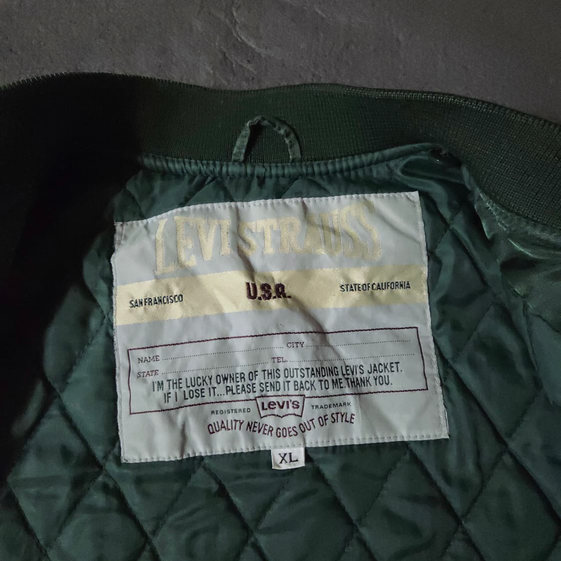 리바이스 90s 빅로고 바시티 자켓 XL 그린 상품이미지8