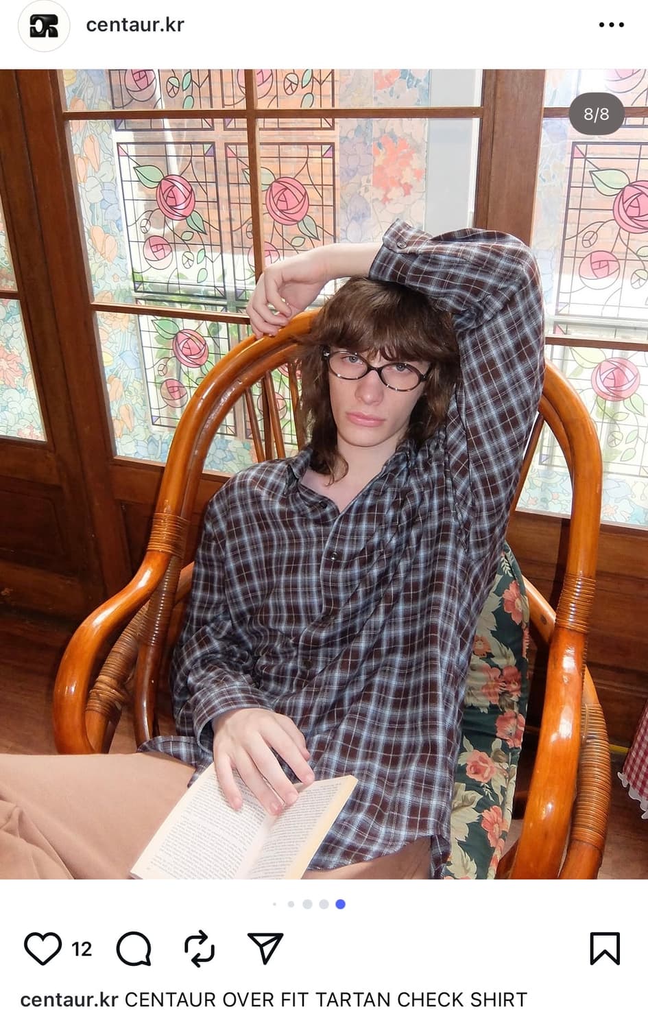 센토르 오버핏 타탄 체크셔츠 상품이미지4