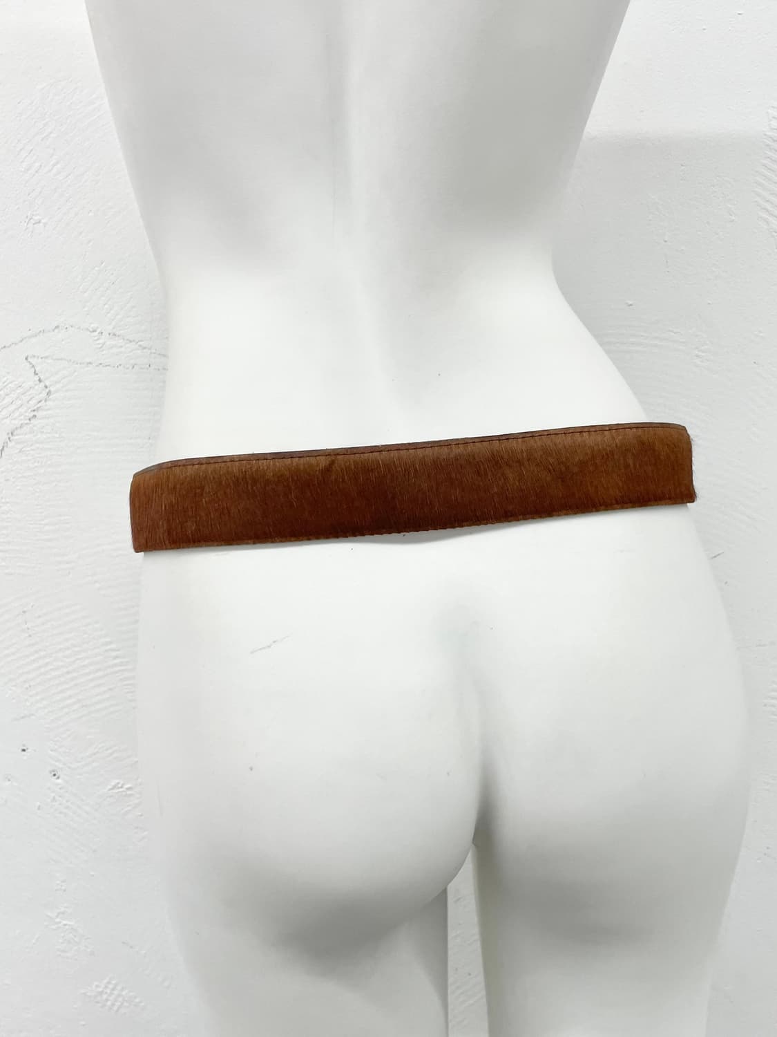 브라운 송치 펀칭 버클 벨트 상품이미지4