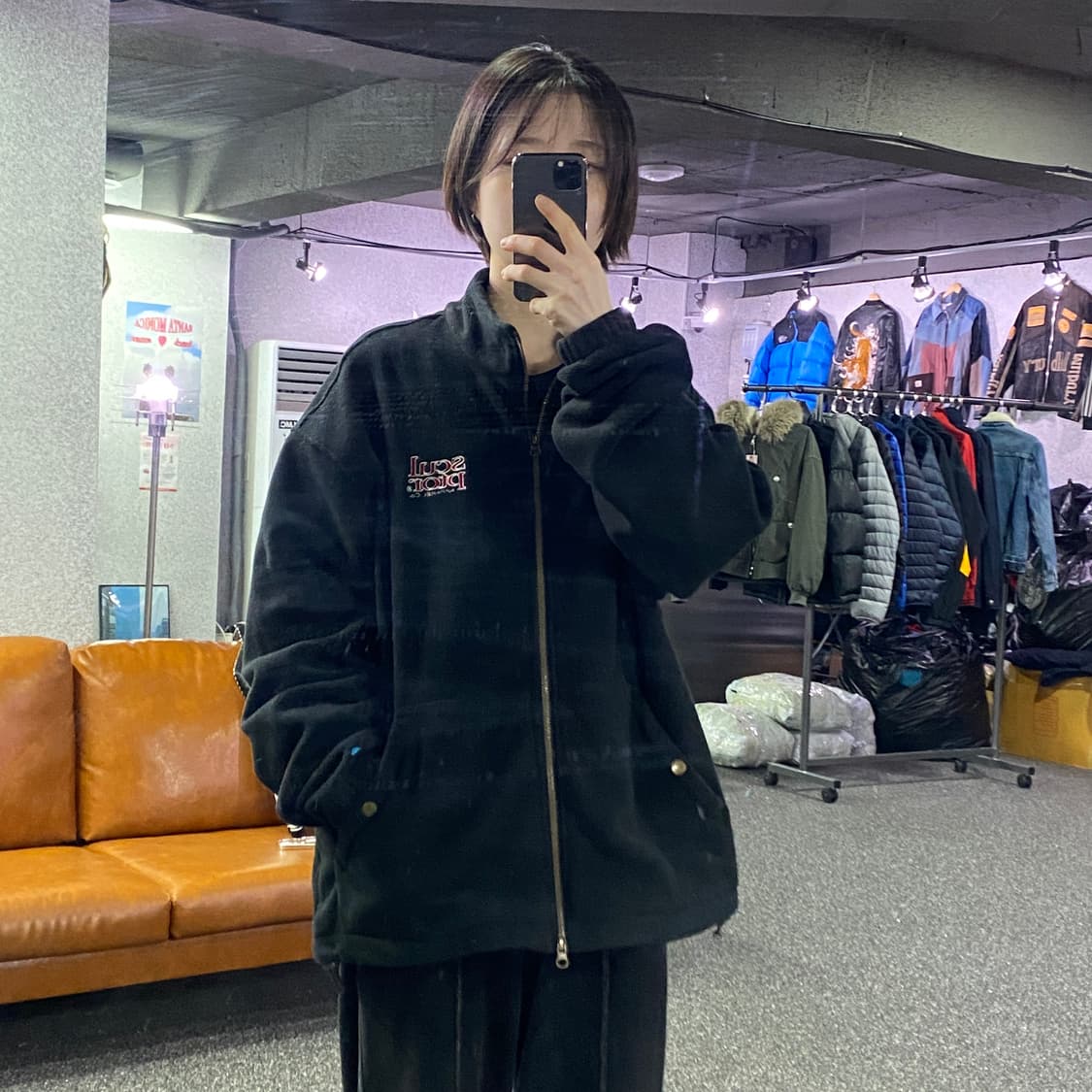 스컬프터 스몰로고 투웨이 플리스 집업 B3568 상품이미지1