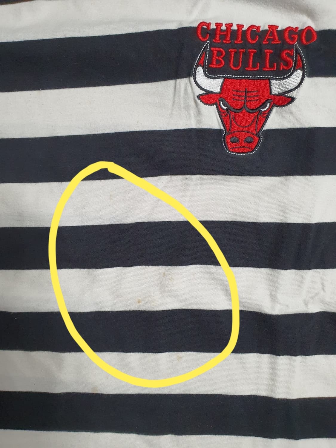 NBA 엔비에이 시카고불스 스트라이프 레이어드 반팔 티셔츠 상품이미지7