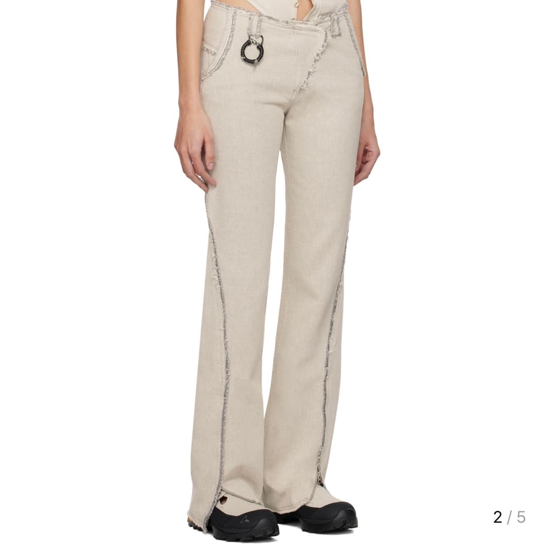 혜인서 애쉬그레이 로우라이즈 데님 팬츠 상품이미지5