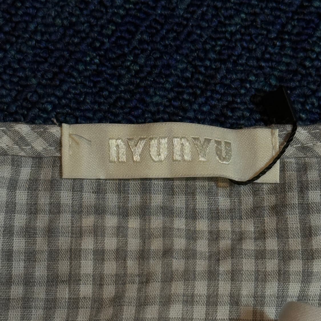 모리걸체크 패턴 끈나시 상품이미지4